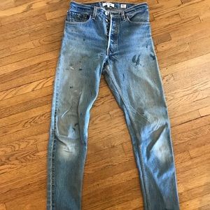 Redone high waisted jean